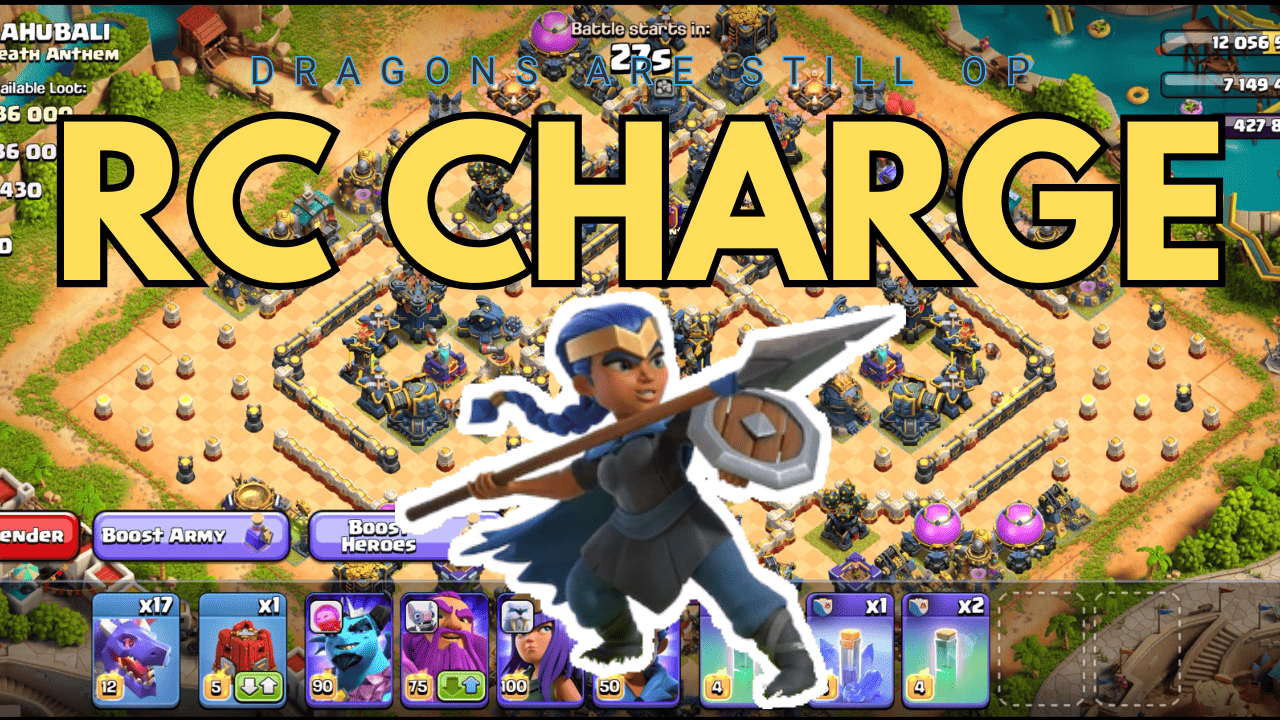 "RC Charge" Overlayed a Clash of Clans base with a Royal Champion underneath