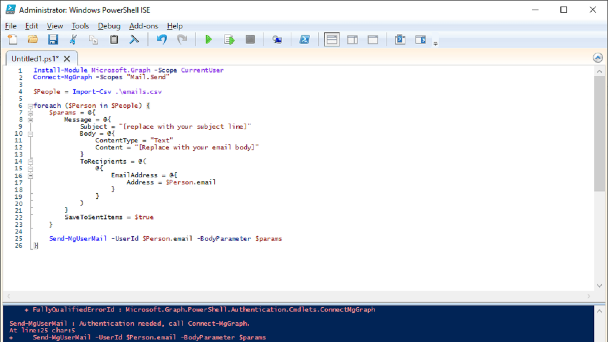 Bulk send email from Microsoft 365 via PowerShell - The new way